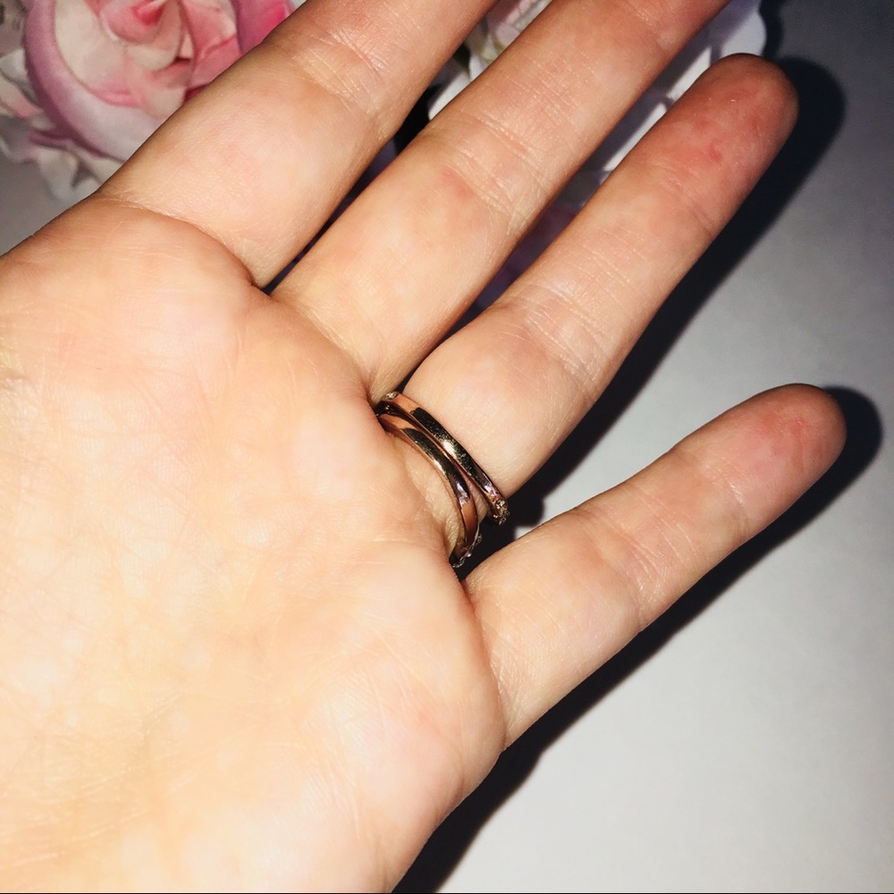 14k rose gold oval engagement ring band set - Picture 6 of 7